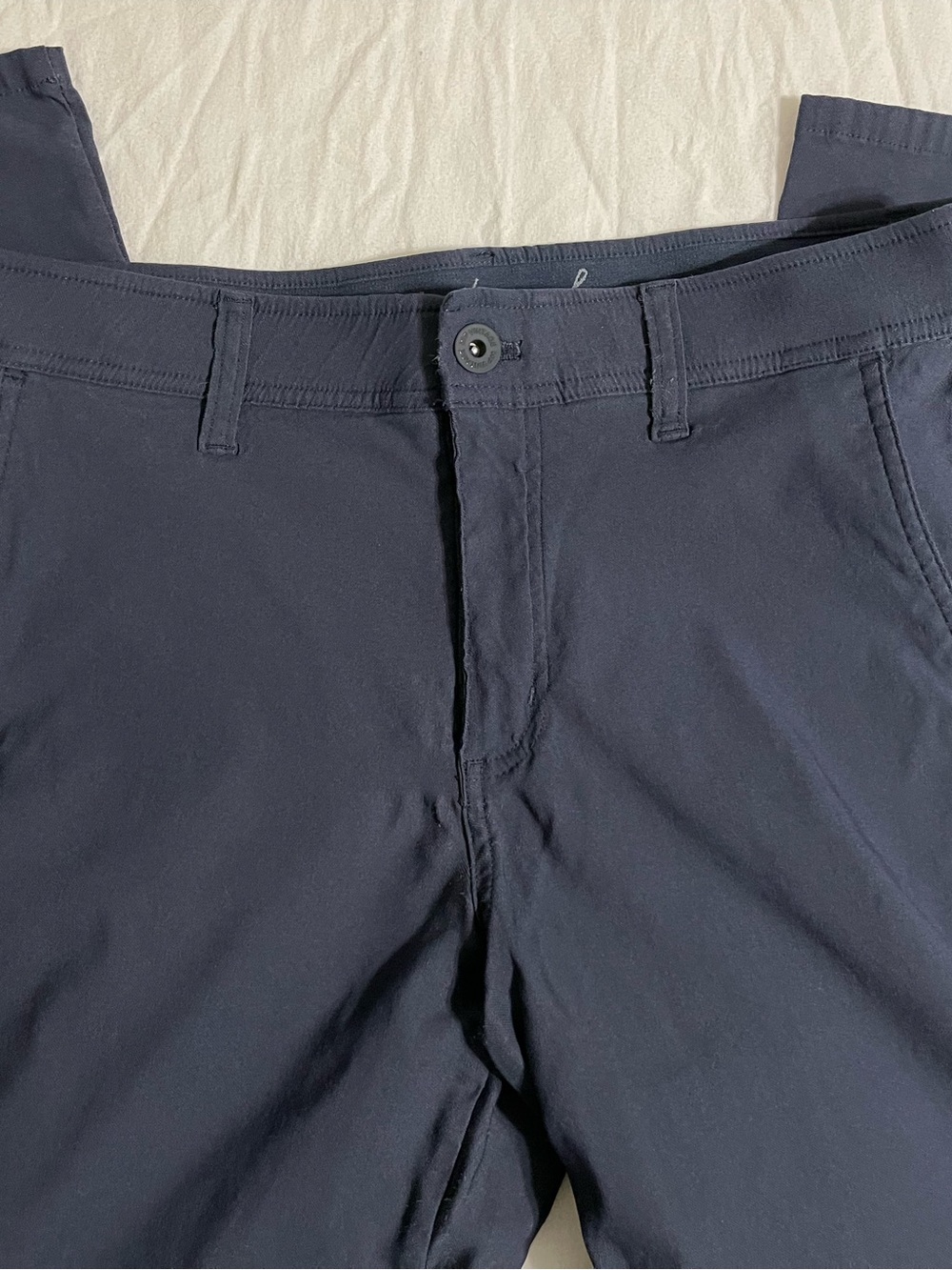 Weatherproof Men's Navy Flat-Front Cotton Pants
